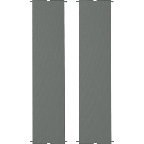 Set mit 2 Ersatz-Pergola-Dächern, 4,9 x 1,2 m für 3 x 3 m, anthrazitgraues, UV-beständiges Polyester