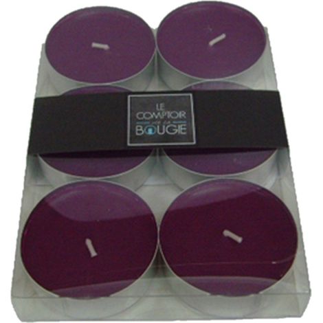 Lot de 6 bougies décoratives colorées grand format