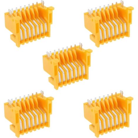 Terminali di connessione PCB gialli – Confezione da 5, compatibili con BL1850/BL1830, protezione da sovraccarico, cablaggio Makita 18V
