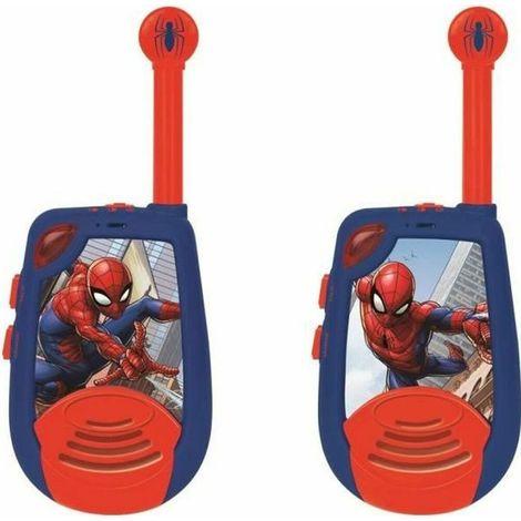 Lexibook, Spider-Man, Walkie-Talkie Digitale per Bambini, Raggio di Trasmissione 2 km, Funzione Luce Morse, Clip da Cintura per Il Trasporto, Funzionamento a Batteria, Blu/Rosso, TW25SP (1/2)