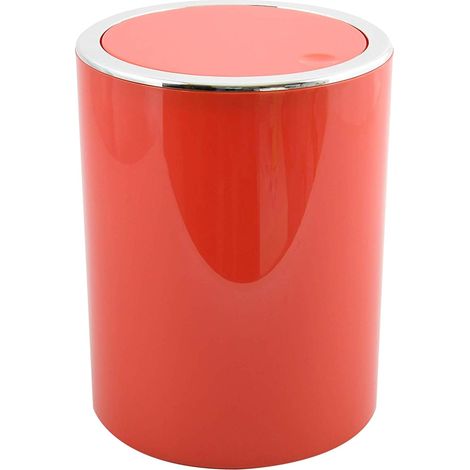 Spirella Kamaka Pattumiera ribaltabile, Capacità 6L, Rosso