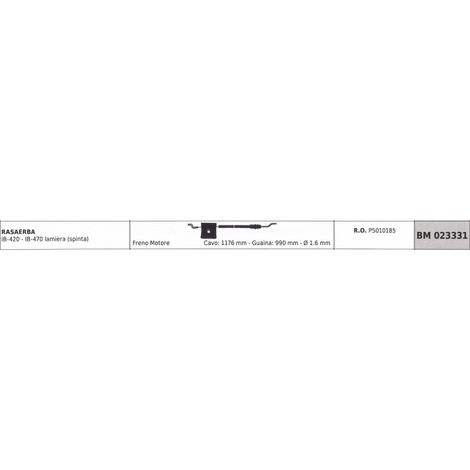 Cable freno motor IBEA cortacésped IB-420 IB-470 cable 1176mm funda 990mm Ø  1,6mm