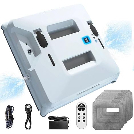 Lave Vitres Robot 3000Pa Double Aspiration Anti-Chute Telecommande 20 Min Pour Vitres Interieur Exterieur (1/5)