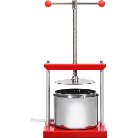 vidaXL Prensa de vino y fruta acero inoxidable 6 L (1/2)