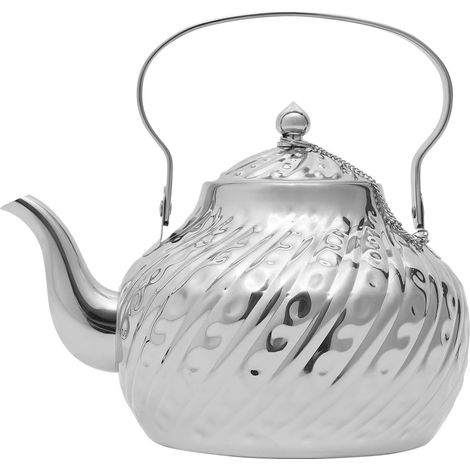 Théière en acier inoxydable de 2 l avec infuseur à thé aspect généreux Théière ménagère, théière avec infuseur, théière en acier inoxydable pour la maison ou le restaurant