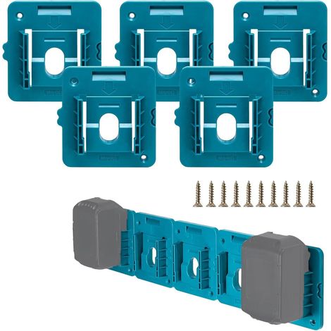 BEBUSINGOTO Juego de 5 portapilas para Makita 18V para BL1860 BL1850 BL1840 BL1830 (con 10 tornillos, batería no incluida) (1/5)