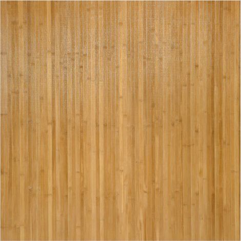 Tapis rectangulaire naturel 100x100 cm bambou (1/5)