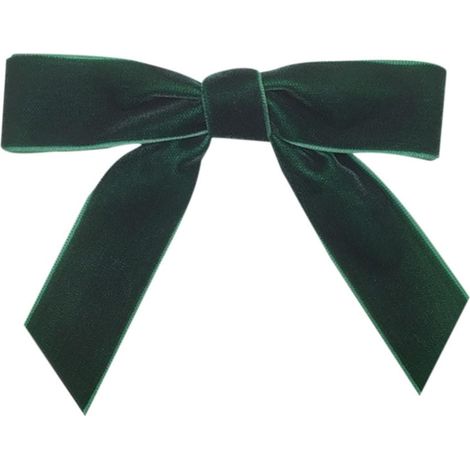 Ribbon Bow - Velours Rouge - Pour Décoration Arbre De Noël Guirlande Couronne - Lot De 12 Pièces (1/5)