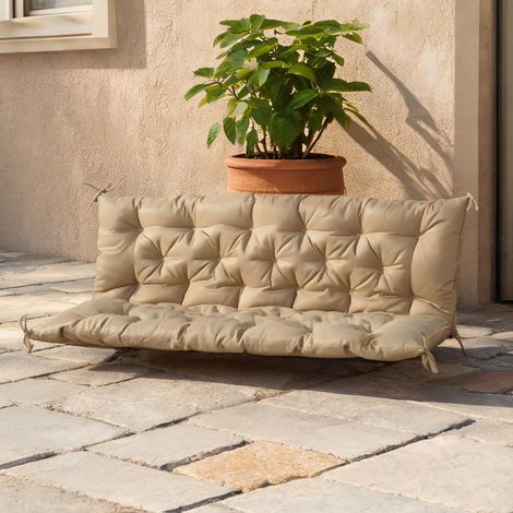 Coussin de banc 150 x 98 cm en polyester finition beige (1/5)
