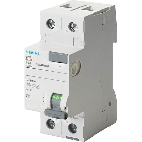 RCCB Siemens 40A 2P 2M 30Ma Leitungsschutzschalter Typ AC 5SV4314-0
