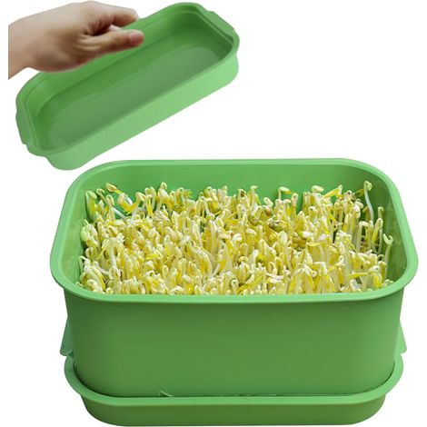 Plateaux de culture pour micro-pousses, plateaux de germination hors-sol empilables, pots de culture peu encombrants pour la culture de germes de haricots mungo, de brocolis, de luzerne et de micro-po