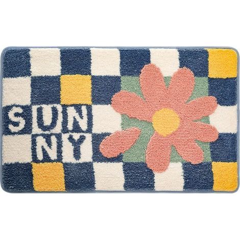 Tapis de bain Tapis de Sol Entrée Salle de Bain Entre Grilles-Bleu 4060cm (1/5)