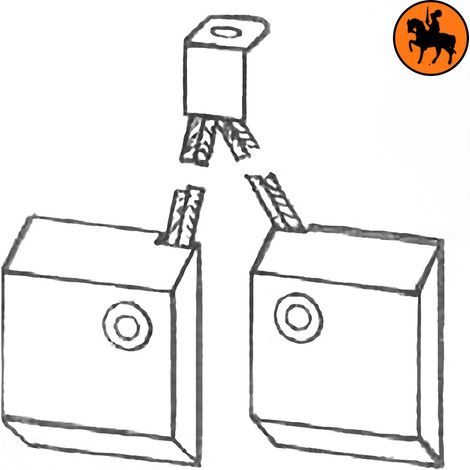 Ensemble de 4 balais de charbon HYSTER P11 12,7x31,8x38mm