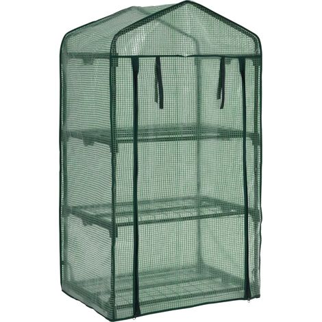 INLIFE Mini-serre à 3 niveaux 69x49x125 cm (1/5)