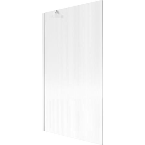 Mexen Next Duschabtrennung, 1-flügelig, 100 x 150 cm, Streifen, Weiß - 895-100-000-00-09-20 (1/5)