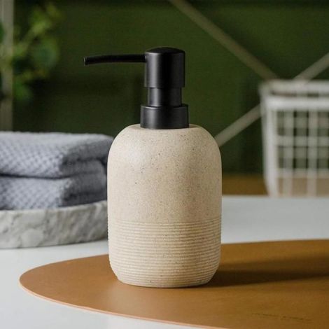 Distributeur De Savon - Résine Haute Qualité - Pour Salle De Bain Et Cuisine - 350 Ml (1/5)