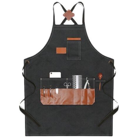 Wasserdichte Friseurschürze mit mehreren Taschen für Salons, Künstler und Cafés (1/5)