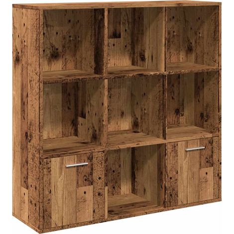 Estantería de madera de ingeniería envejecida 98x29x97,5 cm vidaXL