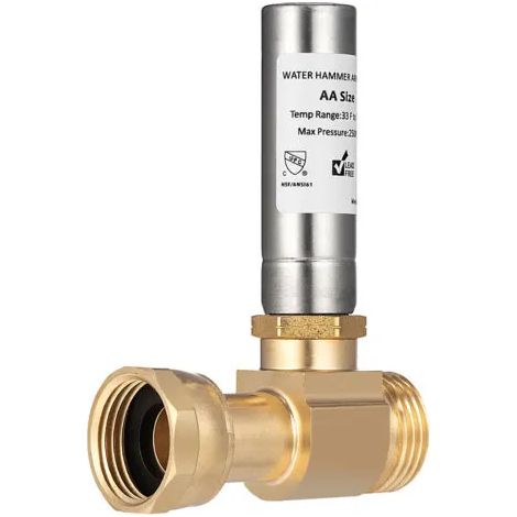 Éliminateur de coups de bélier S-241 en acier inoxydable pour lave-linge, joint pivotant 3/4 pouce, numéro 1 des ventes (1/3)