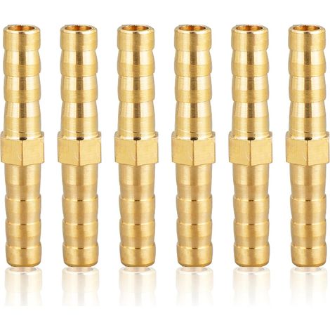 Raccord de Tuyau en Laiton 6mm (1/4"), 6 Pièces, Adaptateurs de Tuyau Durable pour Eau et Gaz (1/3)