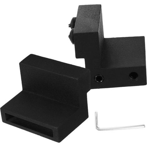 2-Piece Aluminum Door Stop for Sliding Rails, Adjustable and Durable Replacement Accessories for Barn Doors (1/5)