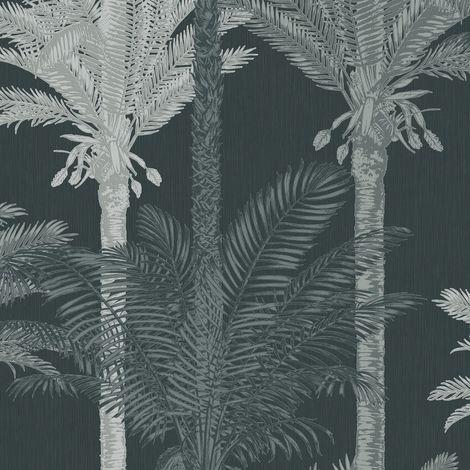 Vliestapete - Exotische Palme - Grün - 1005x52 cm