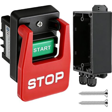 Machine Safety Switch 230V 20A Waterproof IP54 Zero Voltage Switch Single Phase Switch for Milling Tables Circular Table Saws and Work Machines (1/5)