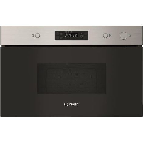 Indesit – Micro-ondes encastrable 22L 750W – Commande électronique – Inox – Dimensions 38.2 x 59.5 x 32 cm