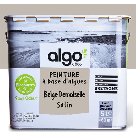 Peinture écologique Algo - Beige Demoiselles - 5L / Satin (1/5)