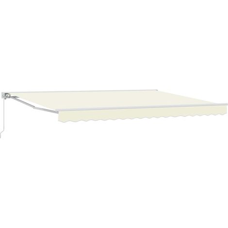 Manuell einziehbare Markise Creme 4 x 3 m