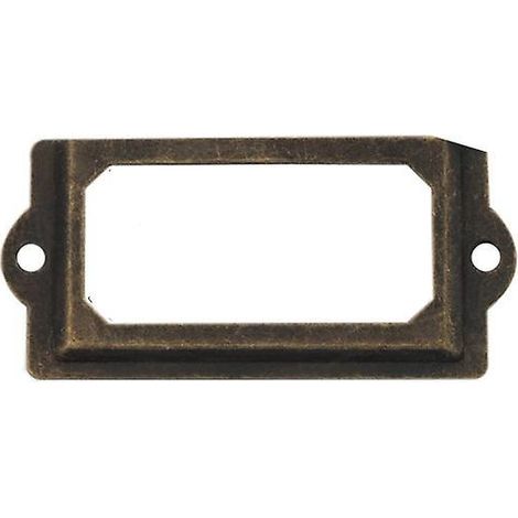 32 porte-étiquettes métalliques pour bibliothèque, armoire et tiroir, dimensions 70 x 33 mm, avec vis, cadres d’identification pour rangement et classement (1/5)