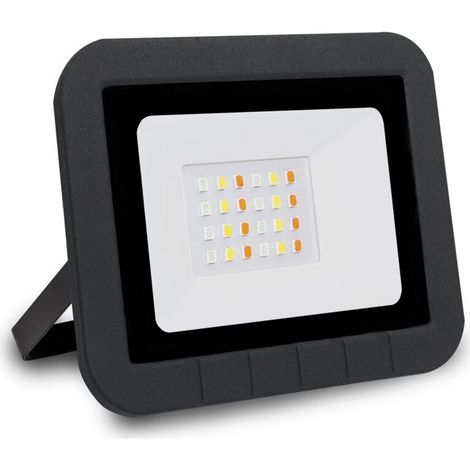 Projecteur LED RGB IP65 20W en aluminium noir
