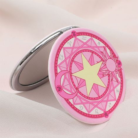 Mini miroir de voyage pliable double face portable, miroir cosmétique compact (1/5)