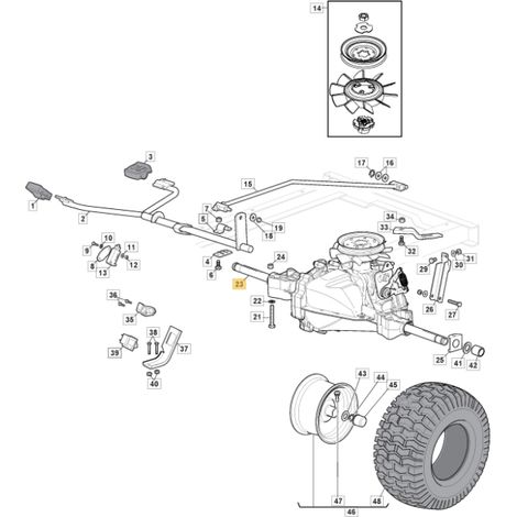 Transmisión hidrostática ORIGINAL STIGA tractor FX PRO KW 118400994/0 (1/2)