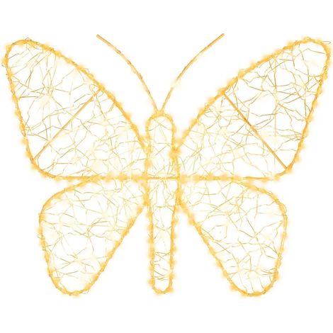 LED-Farfalla in Gold und Weiß für den Außenbereich 38 × 30 cm (1/4)