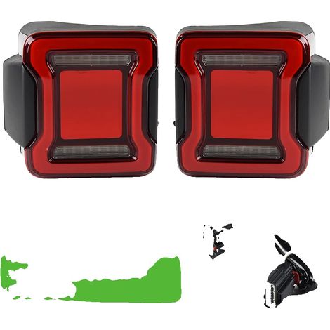 Gruppo fanale posteriore a LED per Jeep Wrangler 2010-2015, versione UE 2018-oggi (1/2)