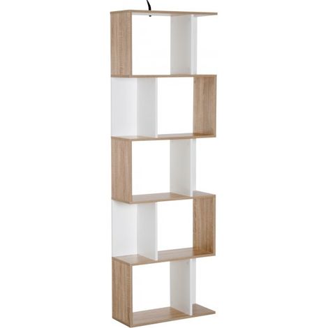 Meuble de bibliothèque Jasmine Multi-Rangements Blanc (1/5)