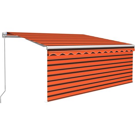 Maison Exclusive - Tenda Retrattile Manuale Parasole 3,5x2,5m Arancione e Marrone