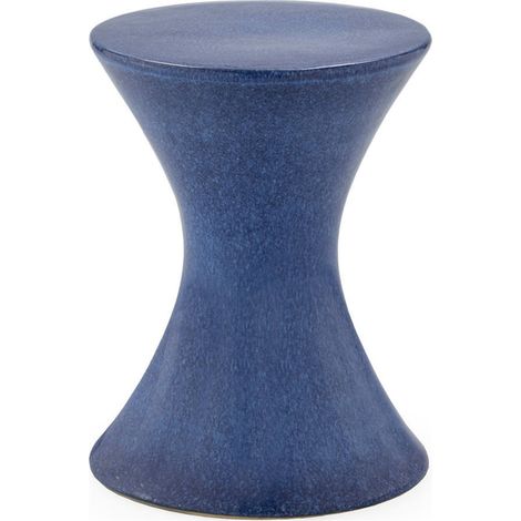 Tabouret en céramique bleu sculptural - Bleu (1/4)