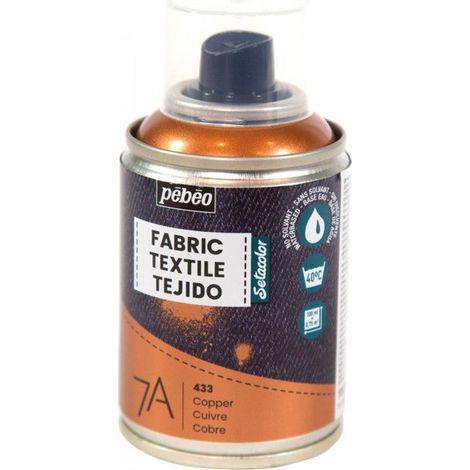 Peinture Textile en Bombe - PEBEO - Cuivre - 100 ml - Brillant - Intérieur
