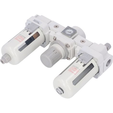Régulateur de pression AC40-04, séparateur huile-eau, filtre, pièces pneumatiques et mécaniques, processeur d'air comprimé, unité triple, filetage d'entrée/sortie G1/2 pouce (1/5)