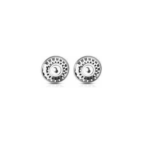 Lot de 2 passoires d'évier cuisine 79 mm en acier inoxydable – (1/5)