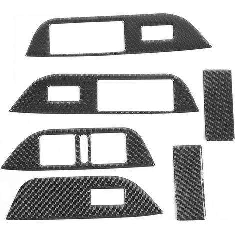 6Pcs Carbone Fibre Panneau Commutateur Vitre Conducteur Gauche Pour Volkswagen Touareg 2011-2018 (1/3)