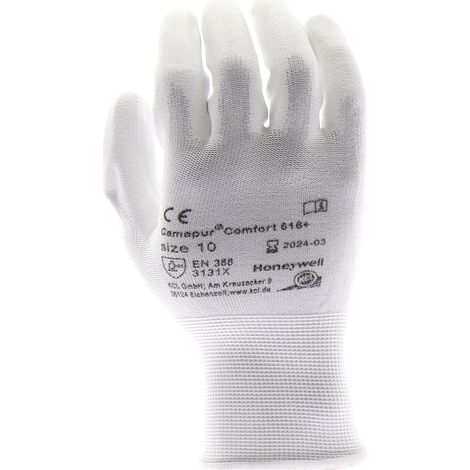 Guantes Honeywell Camapur Comfort 616 blanco talla 8 - 616/8 (1/3)