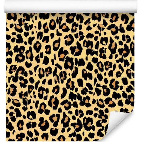 Papier peint imitation peau d'animal ocre et or pour salon et chambre 50x1000 cm (1/5)