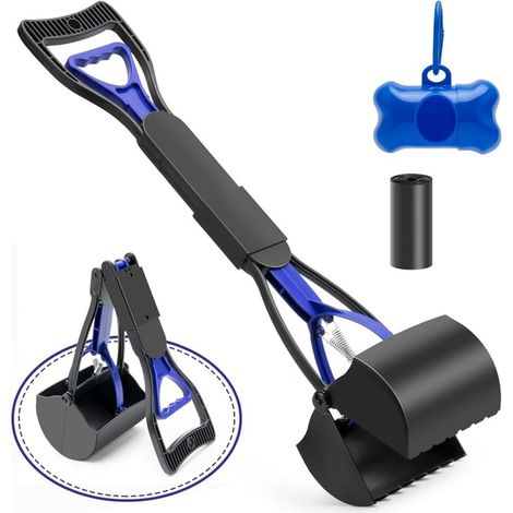 Pelle Ramasse Crottes de 70 cm avec Long Manche Djections Canines Clip pour Chien Chat Label (1/4)