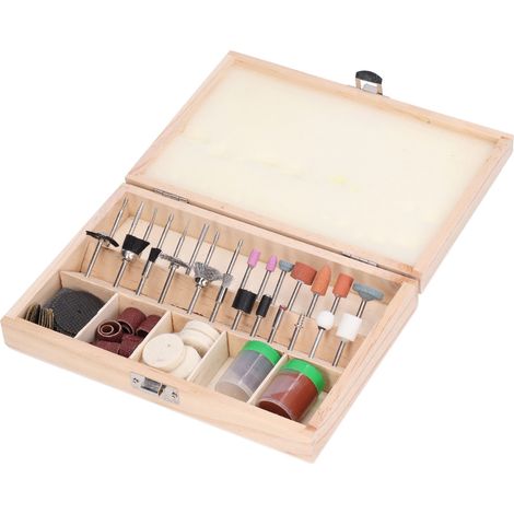 100-teiliges Set mit Zubehör für Rotationswerkzeuge, 1/8-Zoll-Schaft, Schleif-, Polier- und Gravierset, Holz (1/5)