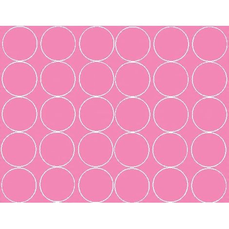 Adesivi circolari da 7 cm, pois, 30 pezzi, rosa opaco