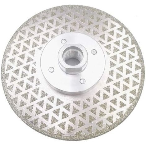Diamant plaqué double face pleine étoile meule marbre carrelage Pierre feuille de coupe, 125 mm x M14 (1/5)