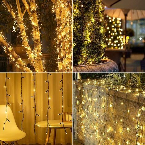 Guirlande Solaire Extérieure Étanche 500 LED 52M Blanc Chaud - Déco Jardin, Mariage, Noël - 8 Modes d'Éclairage